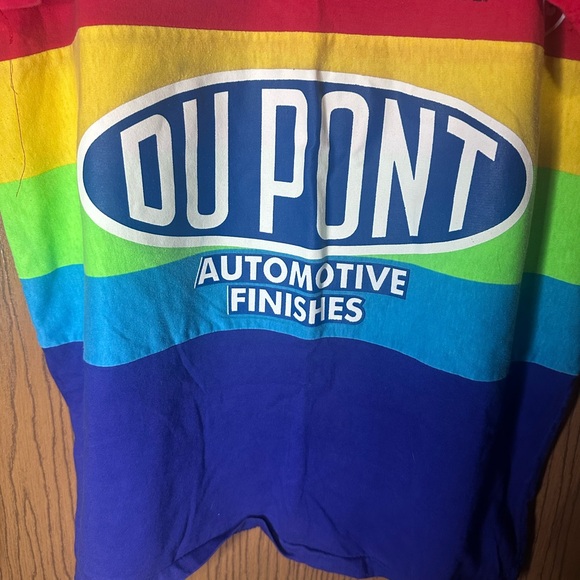 Men’s Vintage 1998 NASCAR Jeff Gordon Dupont T-Shirt Chase Racewear Rainbow XL - Picture 4 of 10